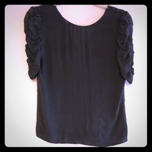 Theory grey silk shirt Sz p